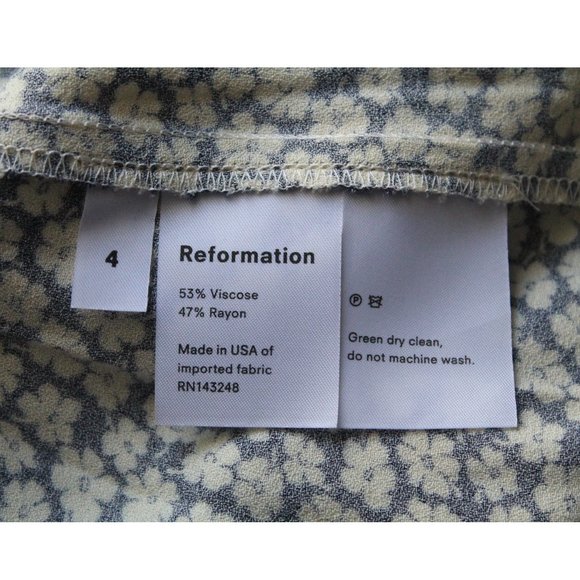 Reformation Josephine Midi Dress / Size 4 / Quito Long Sleeve Floral - Picture 9 of 9